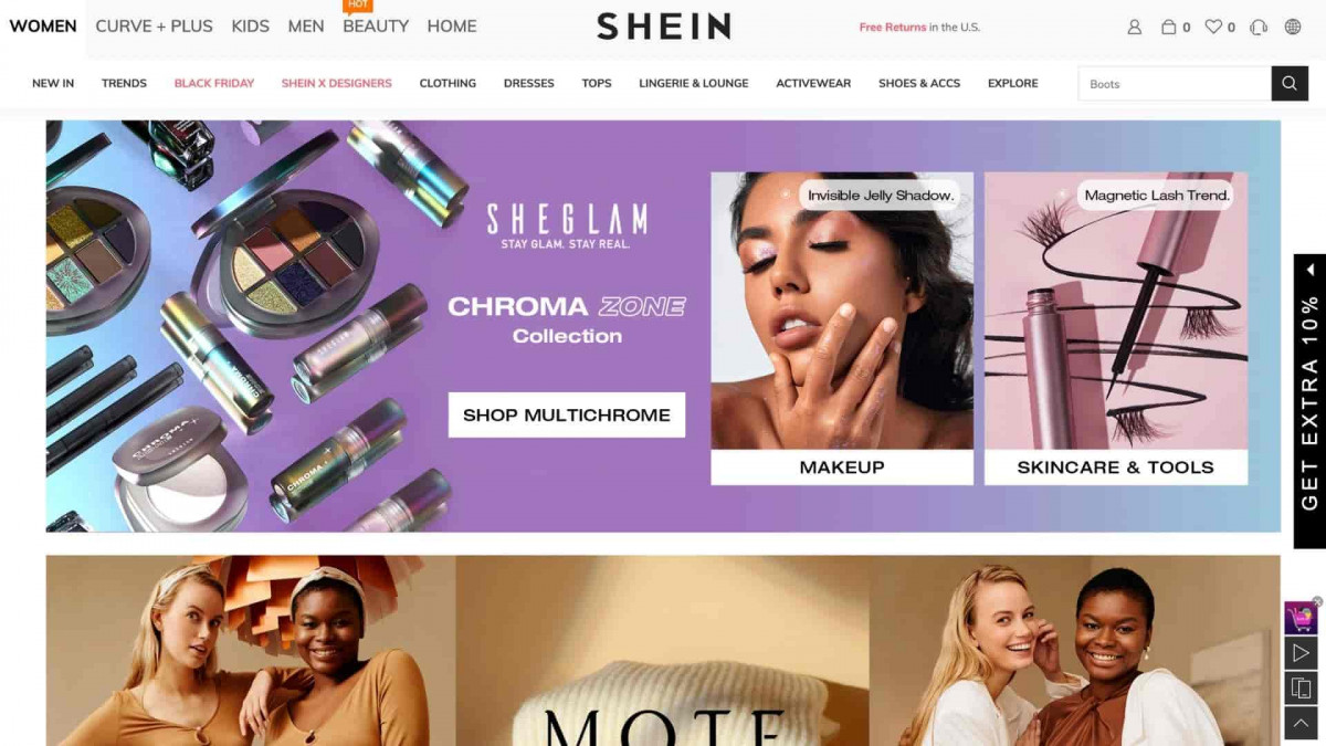 Shein Homepage